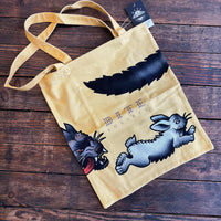 Wolf & Rabbit Tote Bag