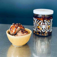 Salsa Macha Chile Crisp on chocolate ice cream