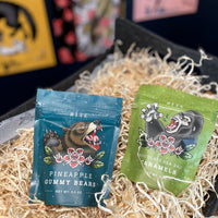 Pineapple Gummy Bears and Chocolate Sea Salt Caramels