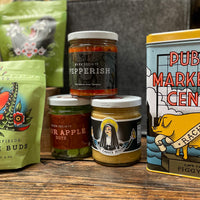 Pepperish, Sour Apple Dots, Sister Carol's Mustard