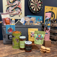 Welcome Home! Housewarming Gift Basket. Filled with snacks to keep you moving