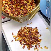 Behind the scenes making Bob's Spicy Nut Snack.
