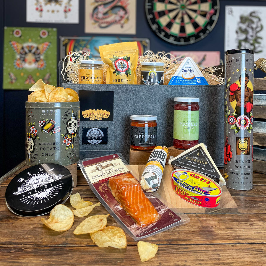 Perfect Bite Gift Basket has several balanced bites to tempt your tastebuds