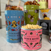 Bob's Dilly Peanuts, Furikake Snack Mix, Nuts & Bolts Snack Mix