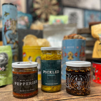 Pantry staples: pepperish, pickled fennel, and salsa macha