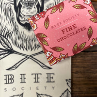 Fine Mixed Chocolates on the Bite Society Tea Towel