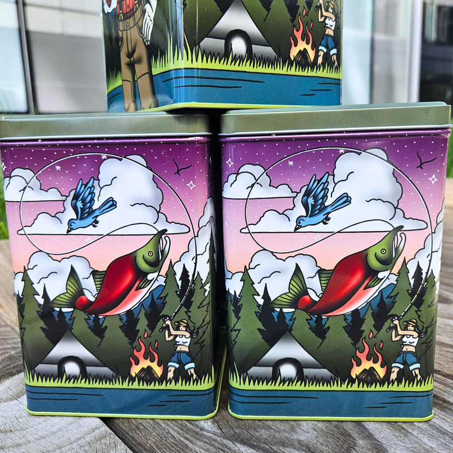 Pacific Northwest Cookie Collection with Fisherwoman catching a Salmon