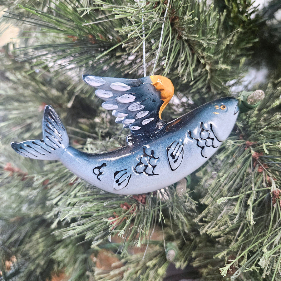 Flying Fish Christmas Ornament