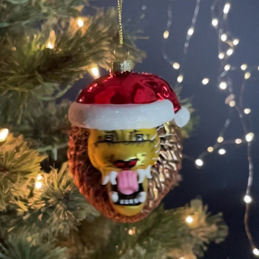 Our Lion Christmas Ornament is a real head turner