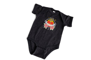 Bite Society Onsie / Tattoo Infant Gift / Cute Baby Onsie / Original Art Onsie / Locally Curated Seattle Gift Baskets & Gift Sets: Born to Raise Hell Baby Onesie