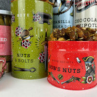 Bob's Nuts, Pub Mix, and Cookie Tins