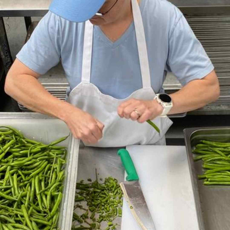 Trimming Green Beans for the Dilly Beans