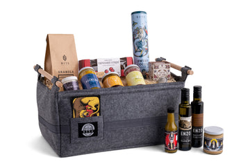 Locally Curated Seattle Gift Baskets & Gift Sets: Pantry Raid/ Pantry Gift Basket / Small Batch Gift Basket / Tattoo themed packaging